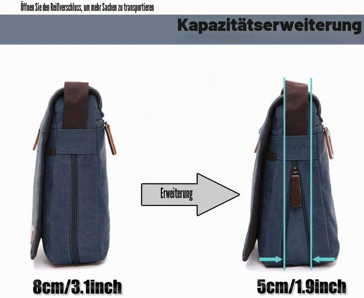 LOSMILE Herren Umhängetaschen, Leinwand Schultertaschen, Laptoptasche,Schulranzen, für Schule und Ar