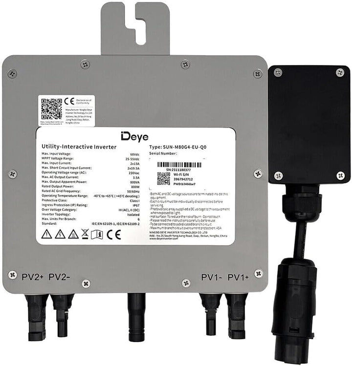 home Trends® SUN-M80G4-EU-Q0 800W Mikro Wechselrichter Neue Generation Externe Ralais Solar PV mit 5