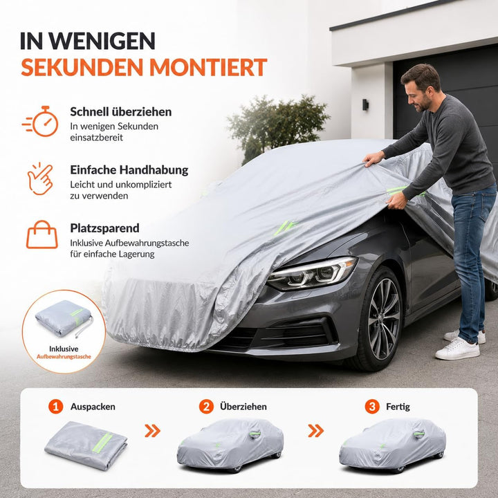 Autoschutzhülle wasserdicht & Autoabdeckung für Schutz & Abdeckung von Auto, PKW - Fahrzeug: Autopla