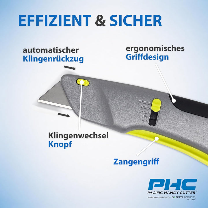 PHC Victa Auto-retract | sicheres, robustes Cuttermesser mit Stahlklinge