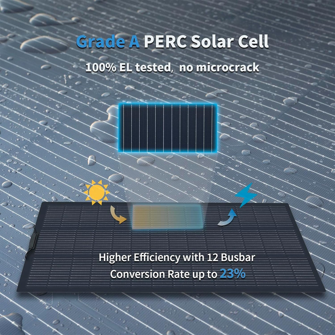 Flexibel Solarpanel 200W 12V Monokristalline Flexible Solarmodul Balkonkraftwerk 200 Watt 12 Volt Of