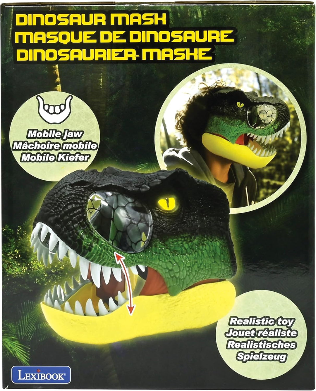 Lexibook, Dinosauriermaske, Beweglicher Kiefer, Realistisches Spielzeug mit Gebrüll und Lichteffekte