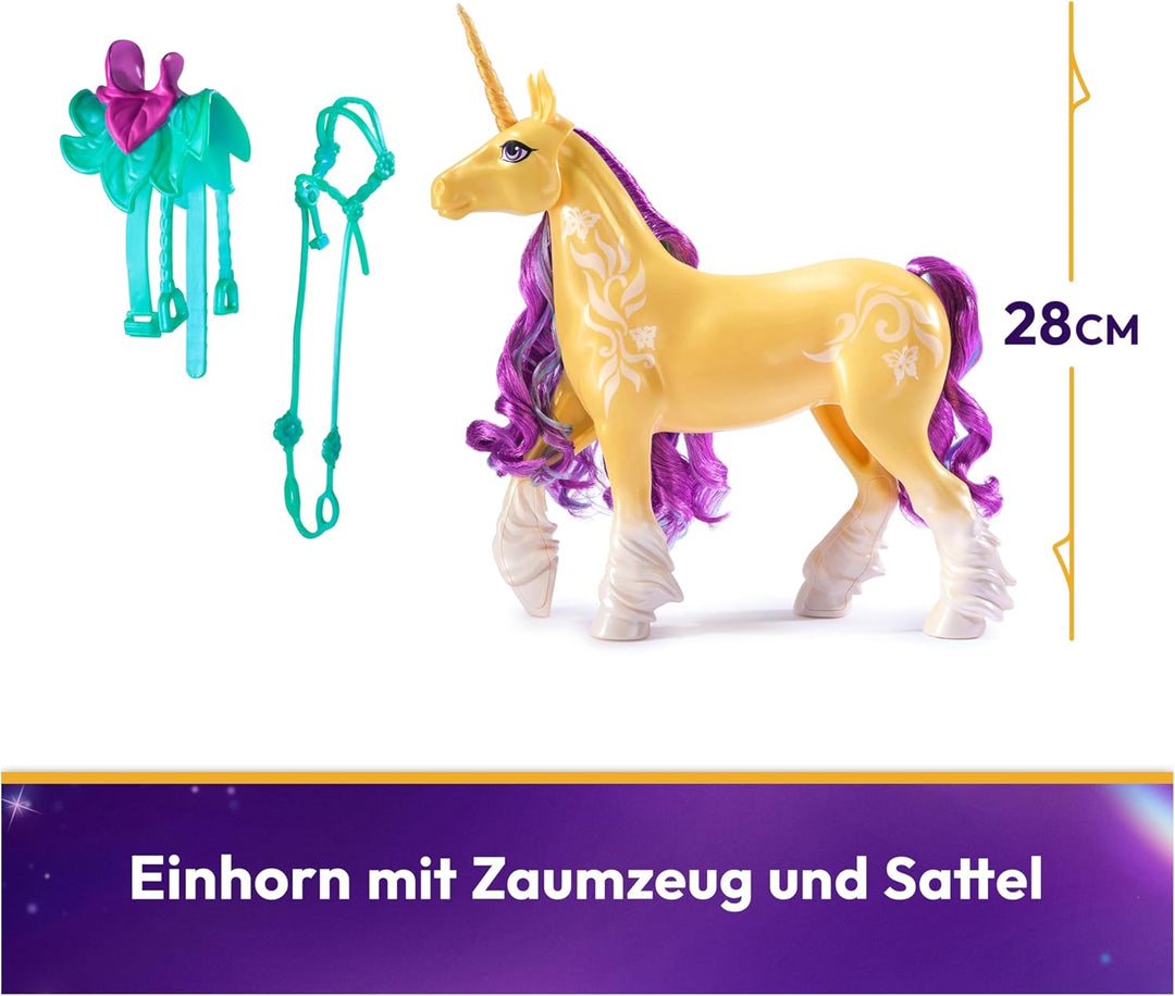 Unicorn Academy Einhorn Leaf - ca. 28 cm grosses Einhorn von Ava zur beliebten Netflix-Serie, mit be