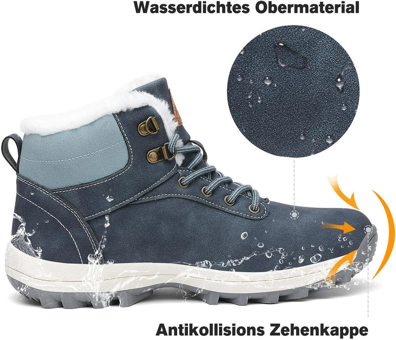 Mishansha Winterschuhe Warme Gefütterte Herren Damen Winterstiefel Wasserdicht Trekkingschuhe Wander