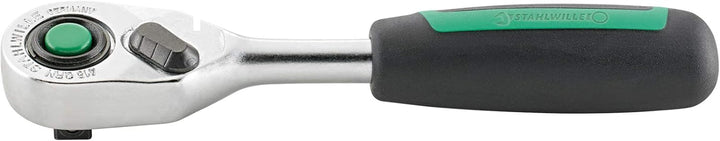 STAHLWILLE 415QR N l 1/4“ Feinzahn-Ratsche l QR Sicherheitsverriegelung l Länge 117 mm, ergonomische