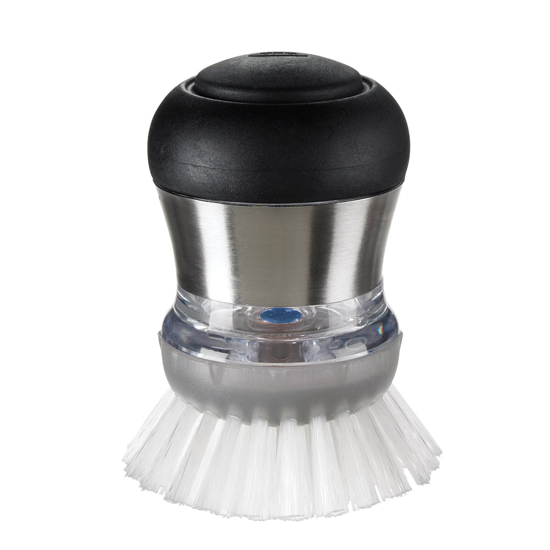 OXO Steel Seifenspender-Handflächenbürste, 6,4 cm Durchmesser. x 10,2 cm Höhe, Handflächenbürste