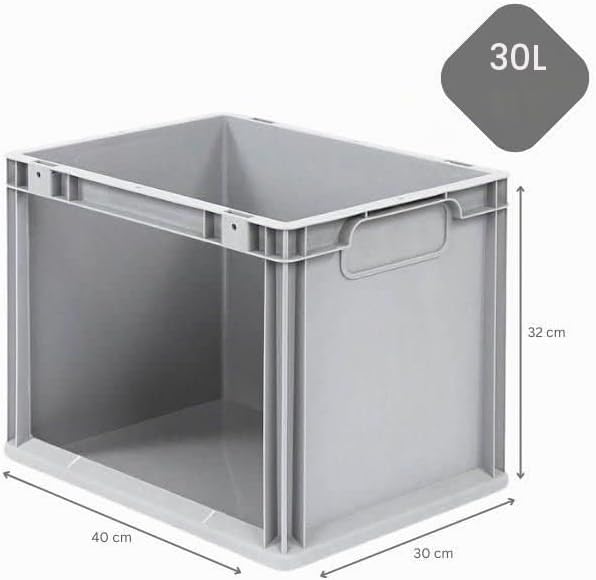 SparSet 10x Eurobox NextGen Store | HxBxT 32x30x40cm | 30 Liter | Seite offen | Eurobehälter, Transp