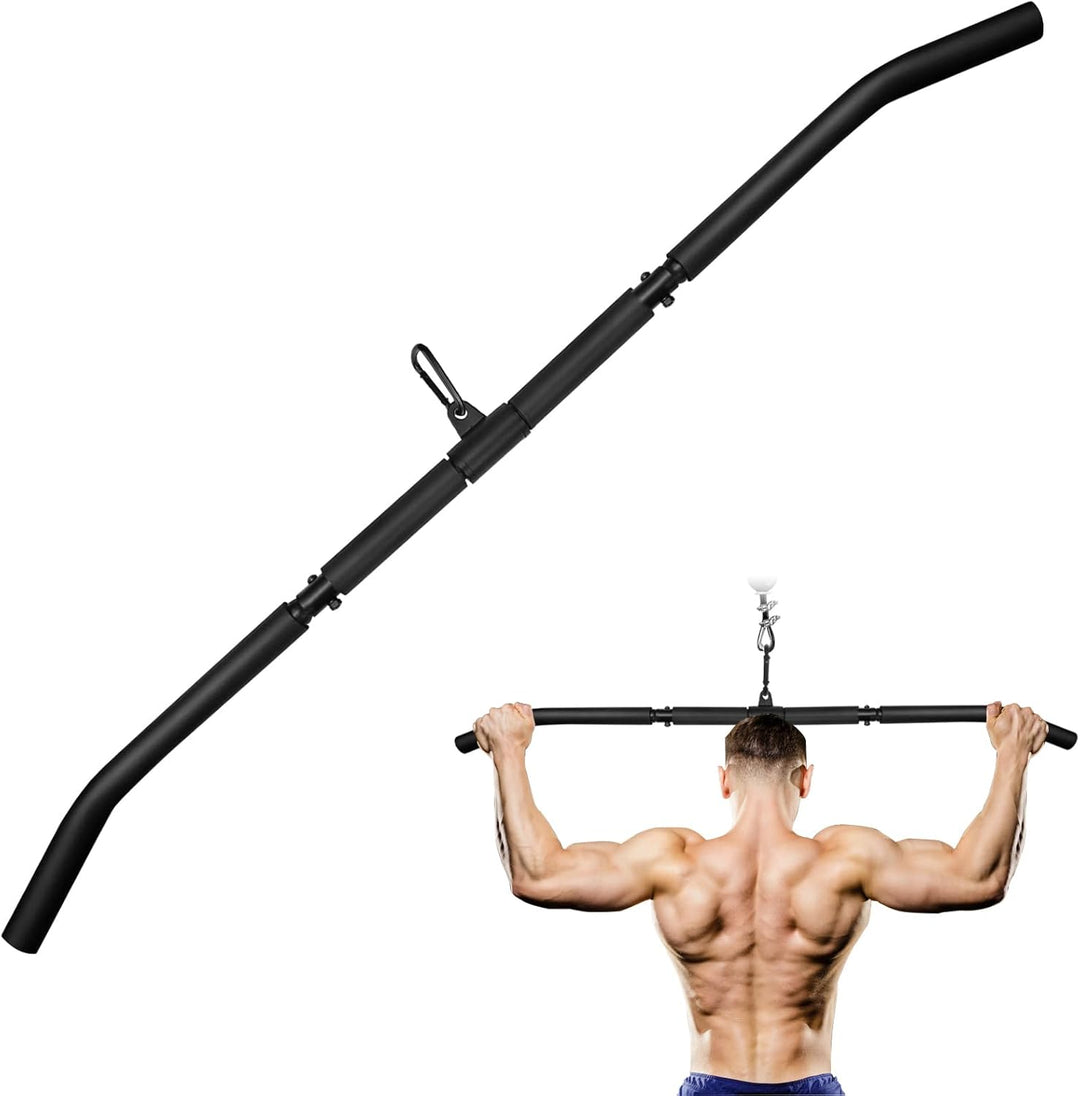Topfinder Latzugstange mit Drehgelenk, Lat Pull Down Bar Kabelzug Fitness Latzug Griff Bizeps Trizep