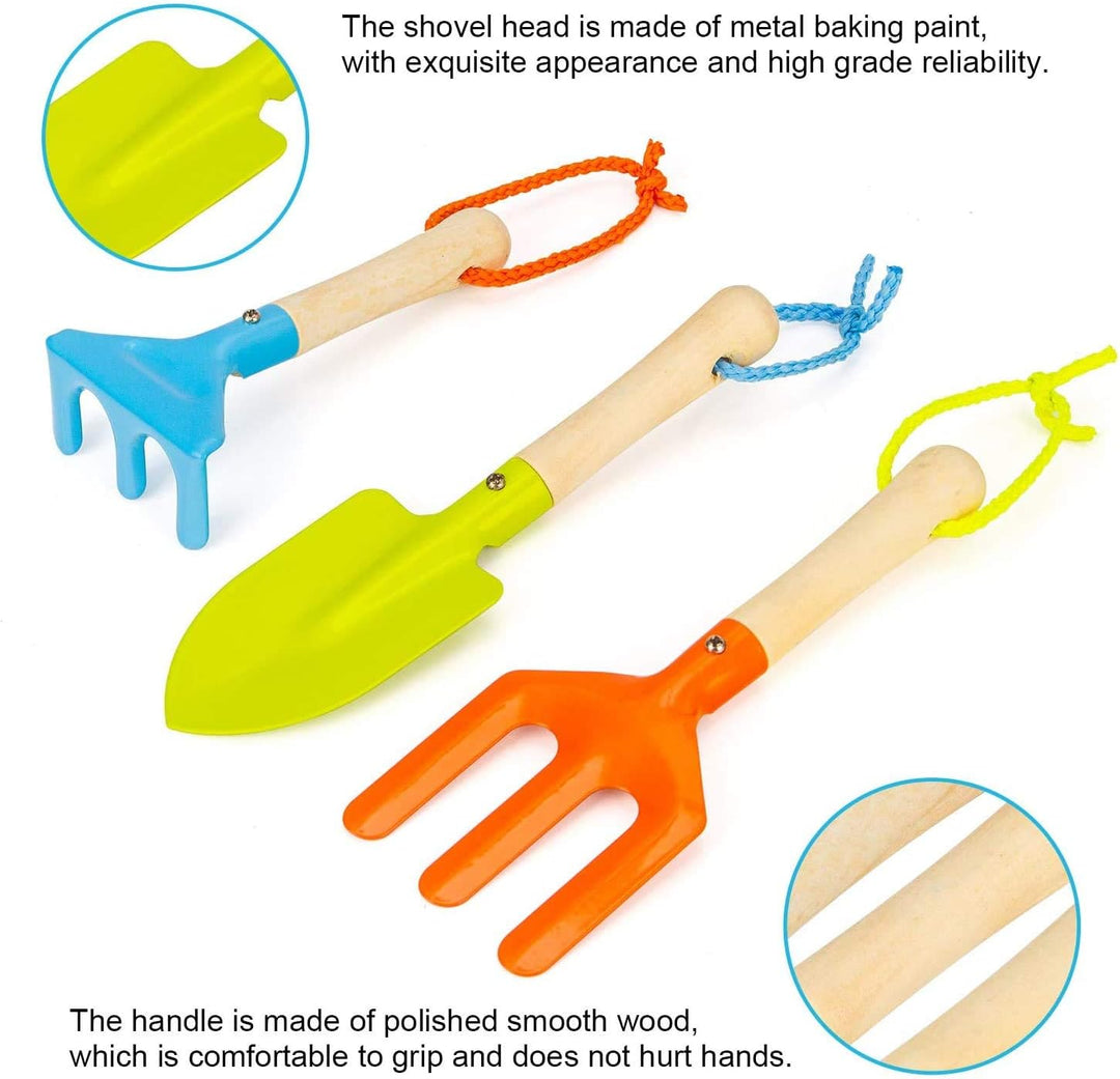 Evelure Gartenwerkzeug-Set für Kinder, Gartenwerkzeug-Set 6-teilig für Kinder mit Giesskanne, Garten