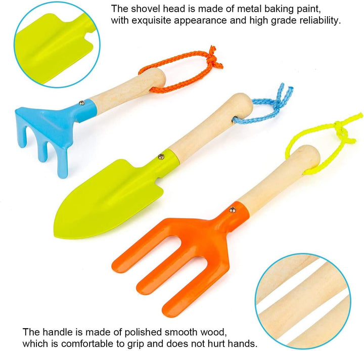 Evelure Gartenwerkzeug-Set für Kinder, Gartenwerkzeug-Set 6-teilig für Kinder mit Giesskanne, Garten