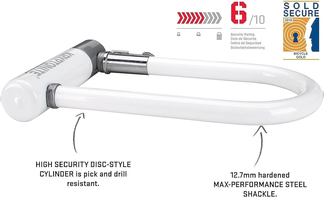 Kryptonite Kryptolok Mini-7 12,7 mm U-Lock Fahrradschloss mit FlexFrame-U Halterung, Unisex-Erwachse
