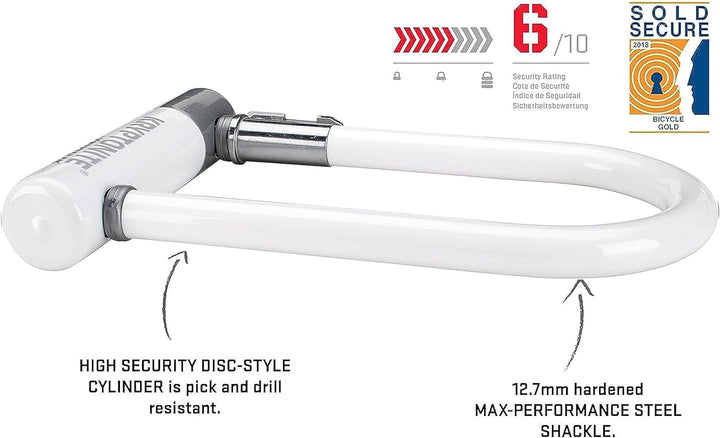 Kryptonite Kryptolok Mini-7 12,7 mm U-Lock Fahrradschloss mit FlexFrame-U Halterung, Unisex-Erwachse