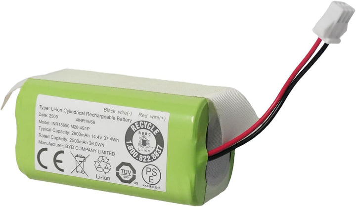 (14.4V 2600mAh) Ersatzakku für Ecovacs Deebot N79S N79 DN622 für Shark RV700 RV720 RV725 RV750 für E