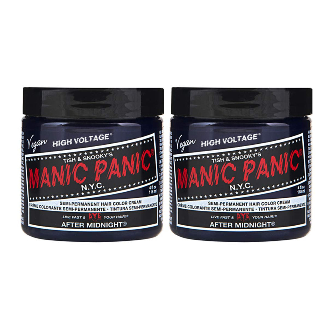 Manic Panic After Midnight Classic Creme, Vegan, Cruelty Free, Blue Semi Permanent Hair Dye 2 x 118m