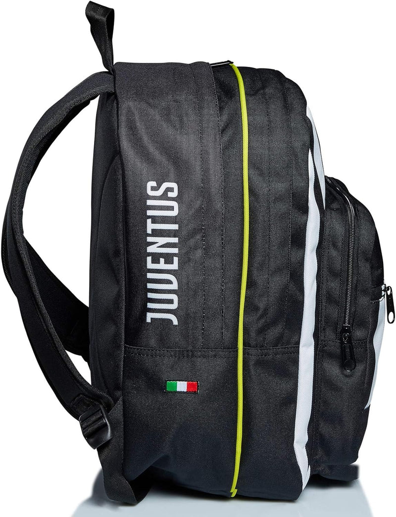 Seven Juventus Rucksack mit zwei Fächern, Best Match, Schwarz und Weiss, Schule & Freizeit Schwarz/W