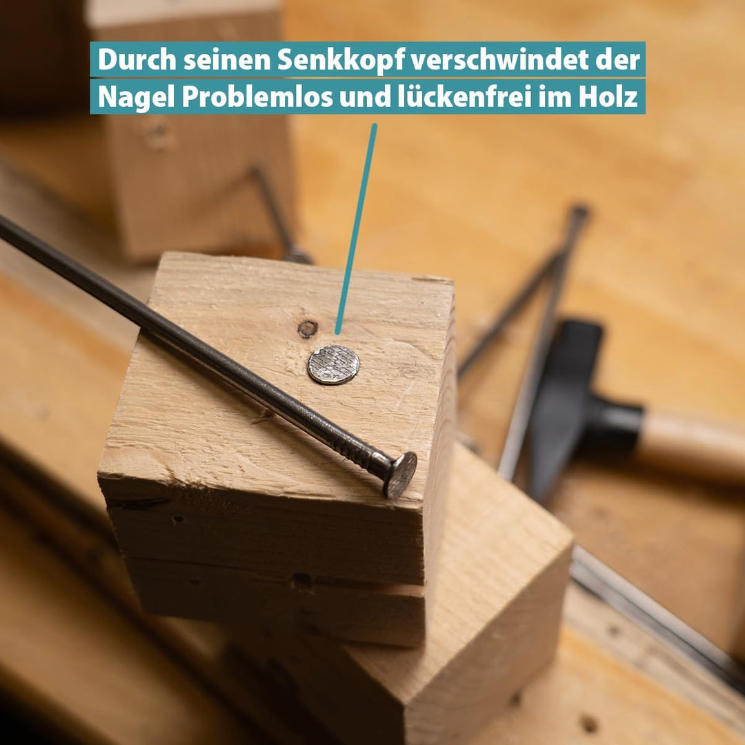 Drahtstifte Stahlstifte Nägel - Holznägel - Bildernägel - Senkkopf - blank (5,5x160mm - 5kg), 5,5x16