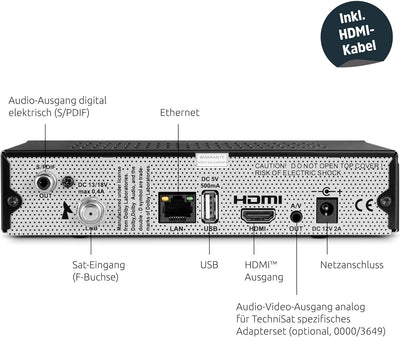 TechniSat Digit S3 HD - hochwertiger digital HD Sat Receiver (HDTV, DVB-S, DVB-S2, HDMI, USB, vorins