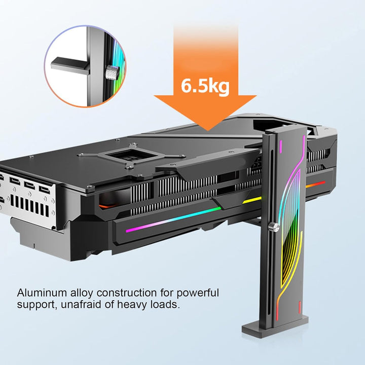 Topiky Höhenverstellbarer RGB-GPU-Ständer, 5-V-3-PIN-Grafikkartenhalterung, PC-Grafikkartenständerha