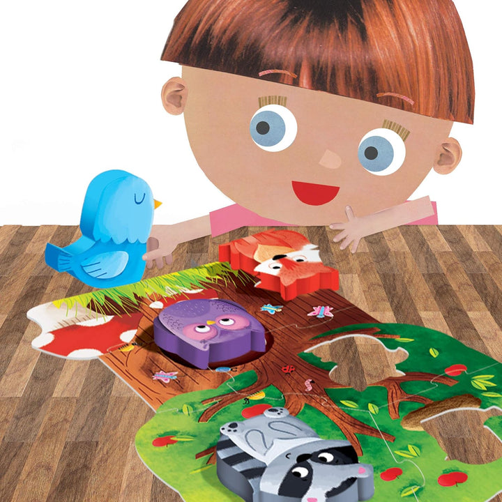Headu IT20133 Montessori My First Puzzle The Forest Lernspiel, Mehrfarbig, Large