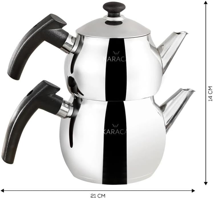 Karaca Adelya Mini Teekanne Set Schwarz, Adelya