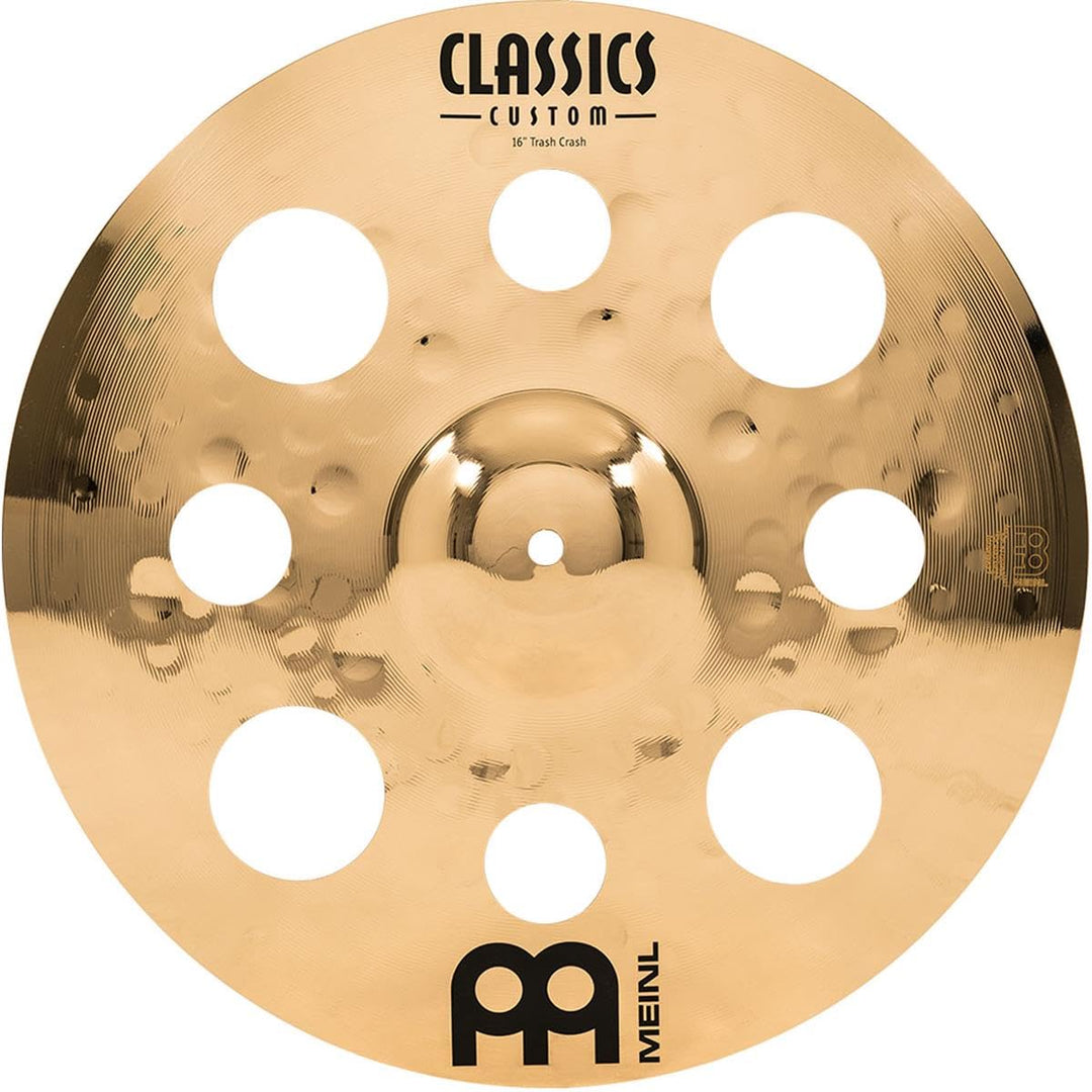 Meinl Cymbals Classics Custom Brilliant Trash Crash 16 Zoll (Video) Schlagzeug Becken (40,64cm) B12