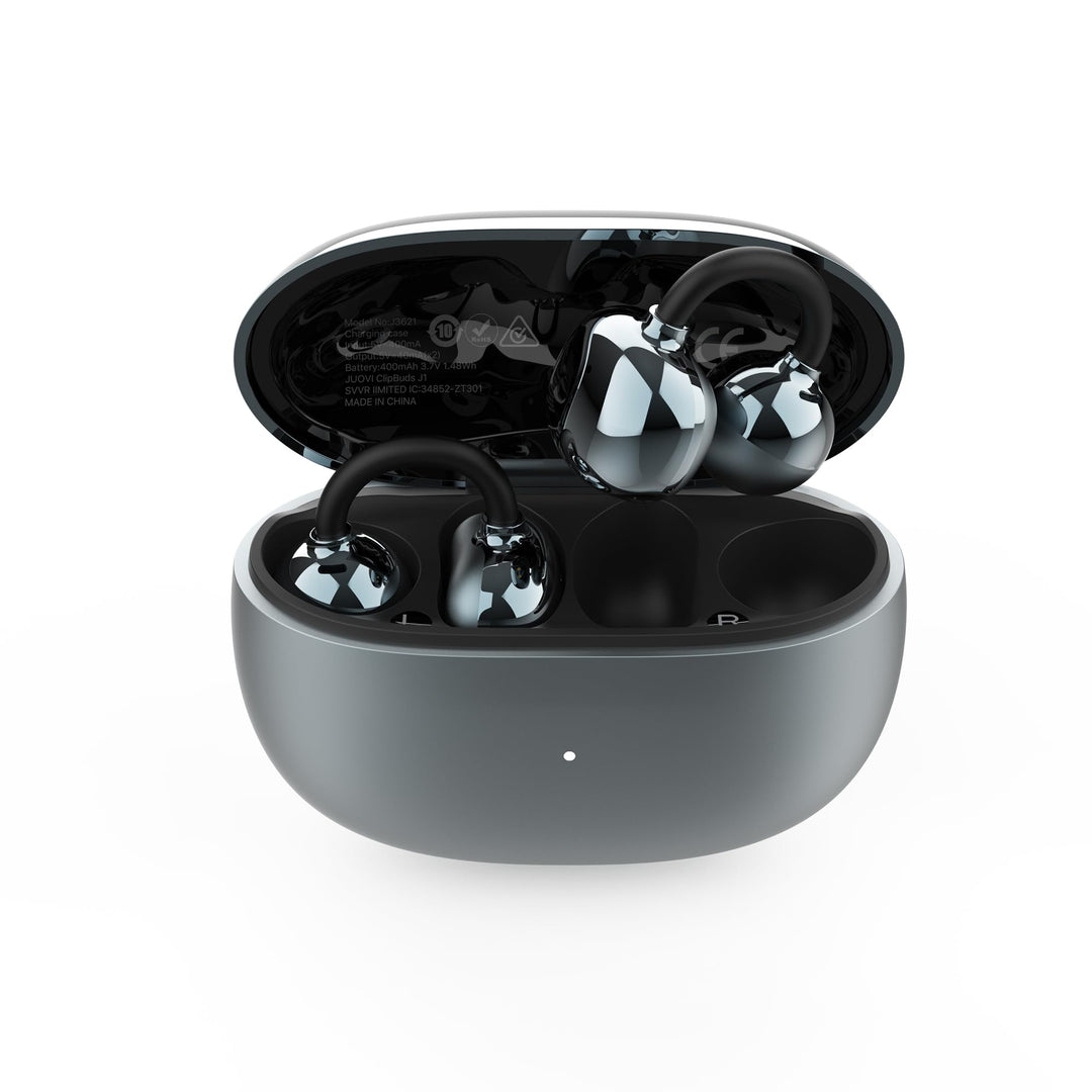 JUOVI Kopfhörer Kabellos Bluetooth,Bluetooth 6.0 Open Ear Kopfhörer mit ENC für klare Anrufe, 28 Stu