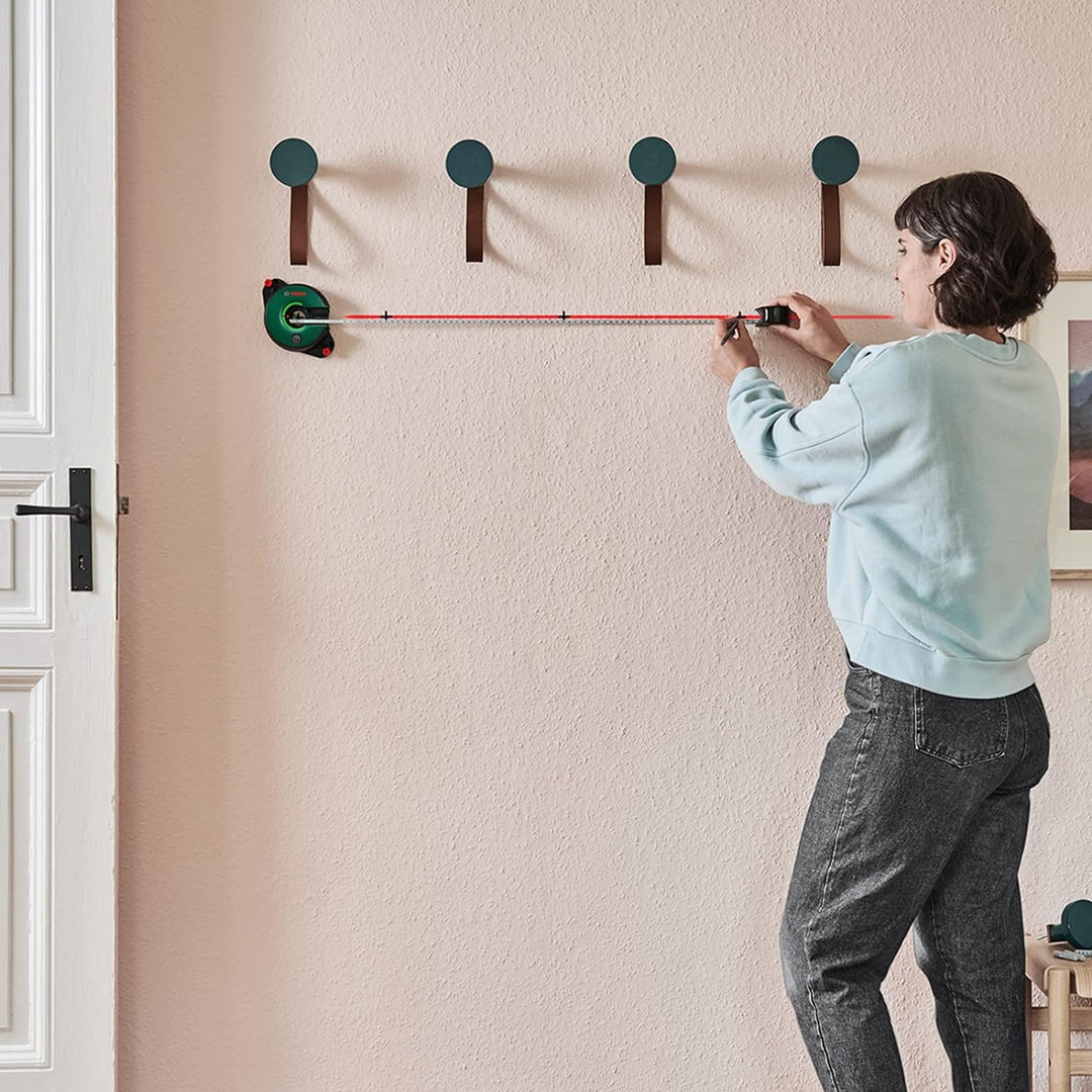 Bosch 2-in-1 Linienlaser Atino mit integriertem Massband (horizontales oder vertikales Ausrichten da