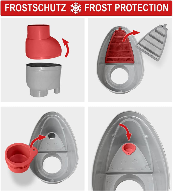 Fallrohrfilter Regensammler braun/grau - Der Regenwasser-Filter für Regentonnen mit bis zu 95% Wirku