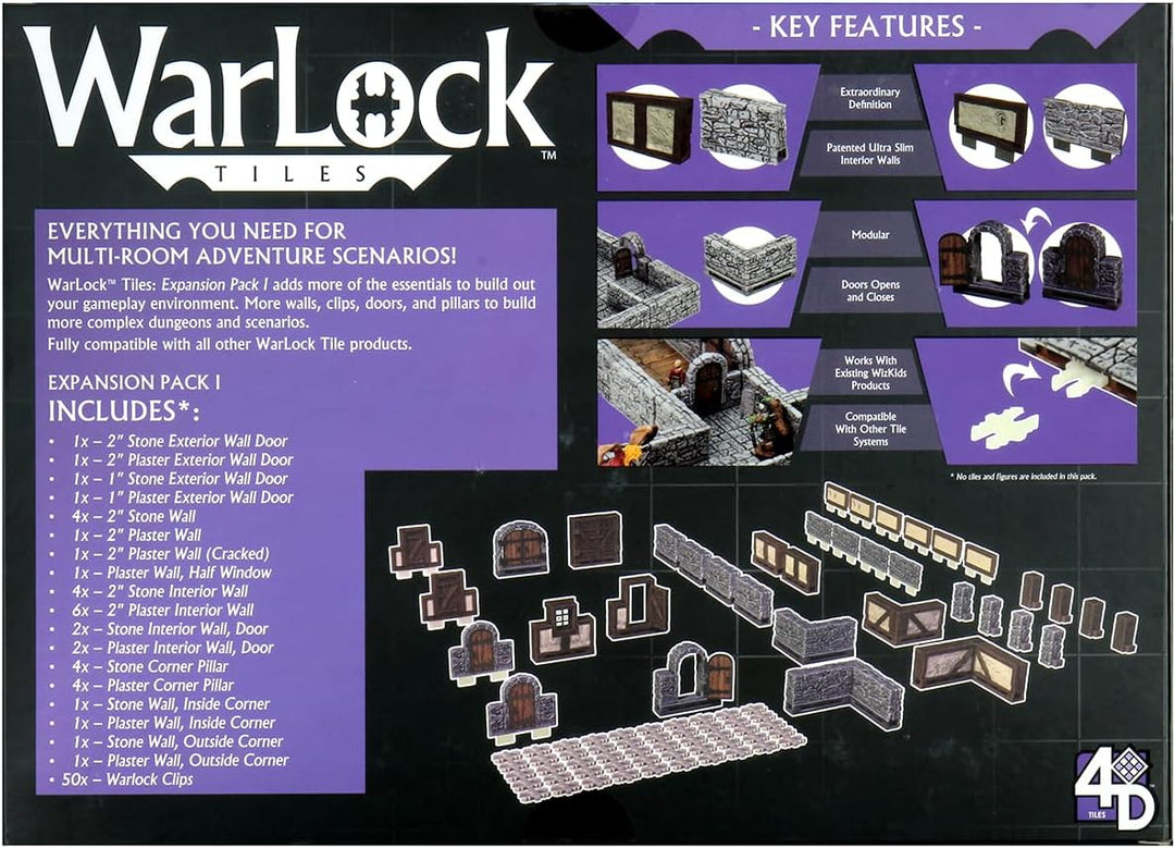 WizKids WZK16502 Zubehör WarLock Tiles: Expansion Box I, WarLock Tiles: Expansion Box I