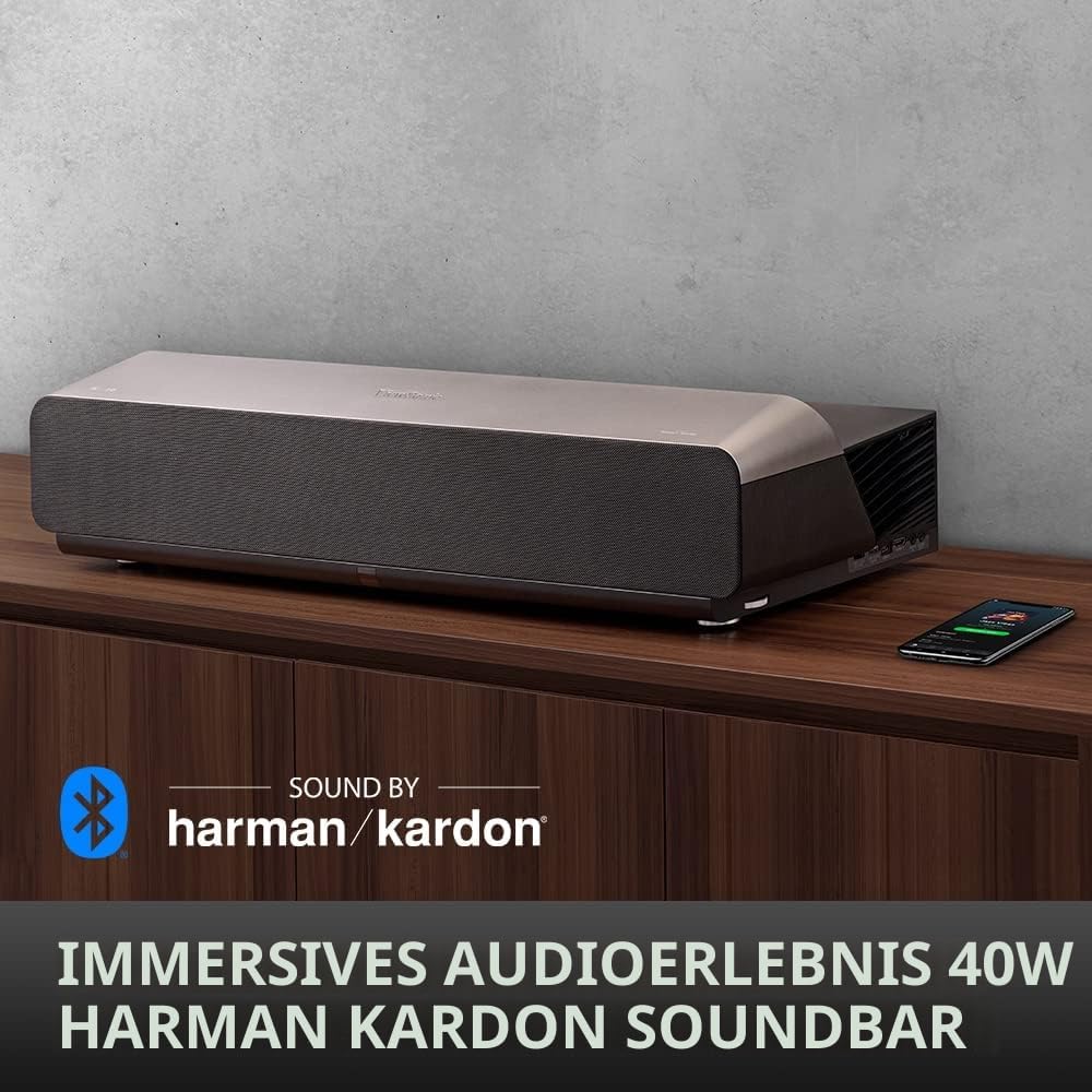 Viewsonic X1000-4K UHD Smart LED Soundbar Beamer (4K, 2.400 Lumen, Rec. 709, HDR, TR 0.25, 3x HDMI,