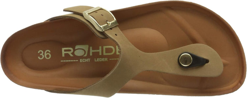 Rohde 5590 Alba Damen Schuhe Pantoletten Clogs Leder 43 EU 14 Natur, 43 EU 14 Natur