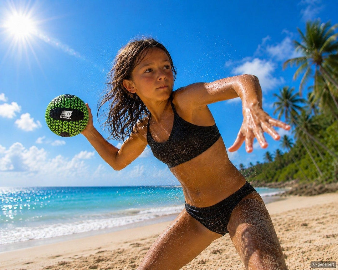 Sunflex® Beach- UND FUNBALL NeoGrip | Neopren Bälle mit maximalen Grip | rutschfeste Silikon-Oberflä