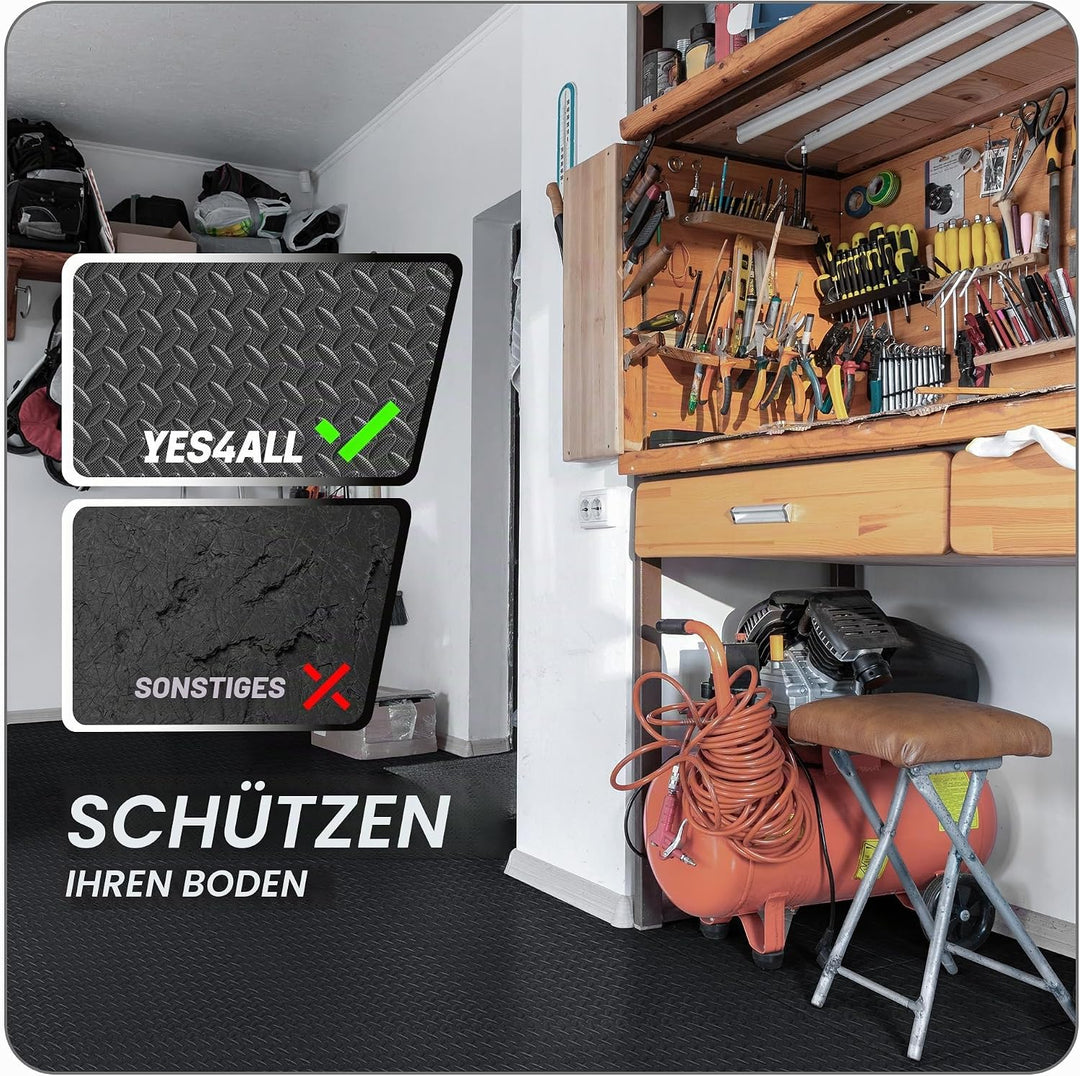 Yes4All 30x30 cm bis zu 3.3 m² Set 12/16/36 Eva Matten Schutzmatten Bodenschutz Bodenfliesen Sportma
