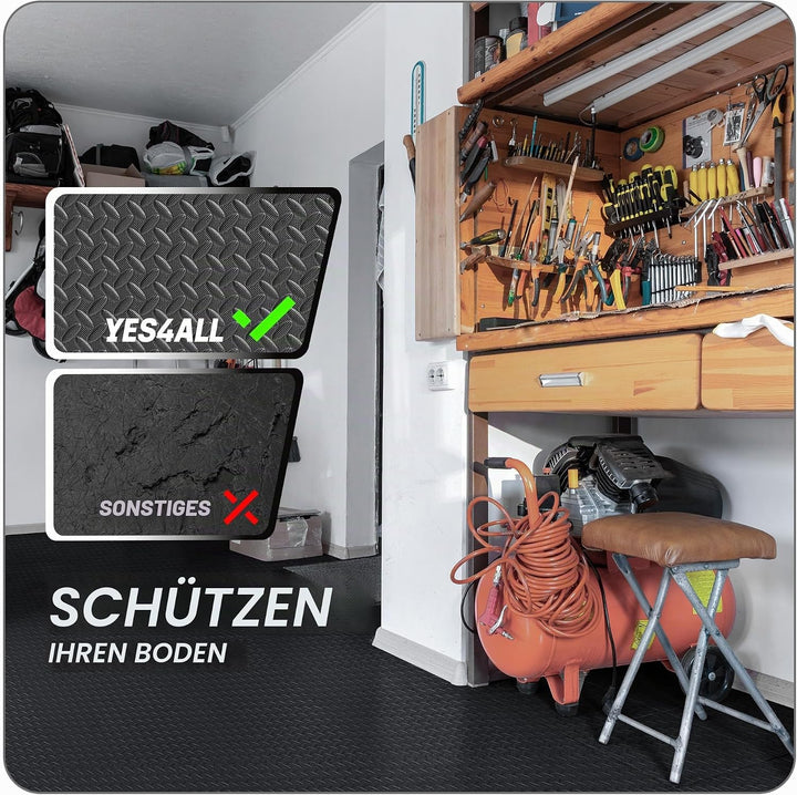 Yes4All 60x60 cm Premium Schutzmatten Bodenschutz Bodenfliesen Sportmatte Gymnastikmatte Puzzlematte