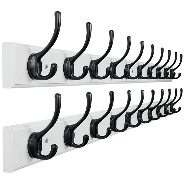 Dseap Garderobenleiste: 97cm lang robuste hakenleiste mit 10 haken, kleiderhaken wand, wandgarderobe