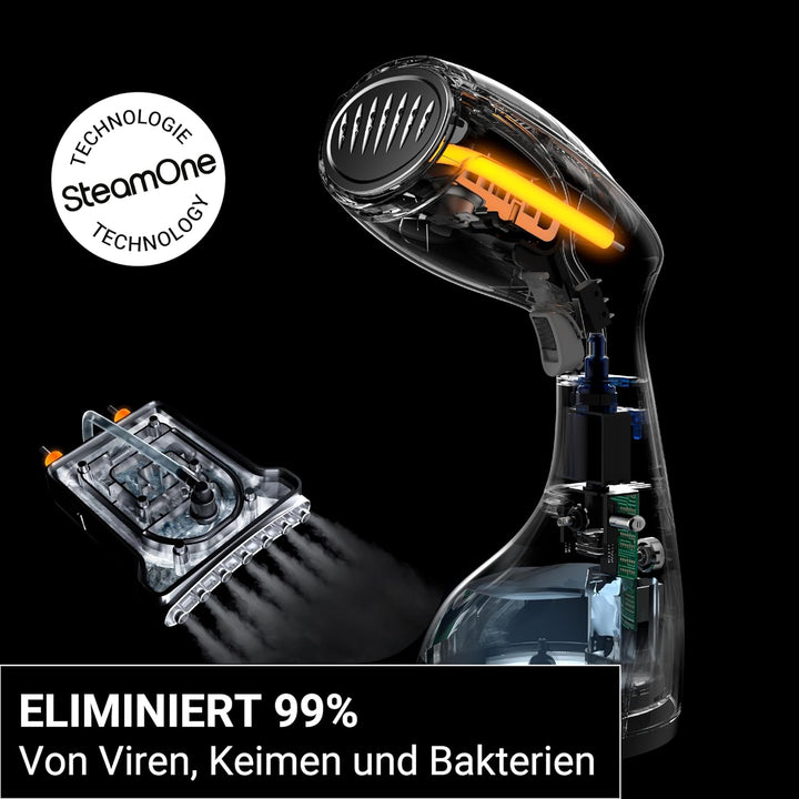 SteamOne - Tragbarer Dampfglätter, 1400 W, 24 g/min – Steamer, Autonomie 11 Minuten (260 ml) – berei