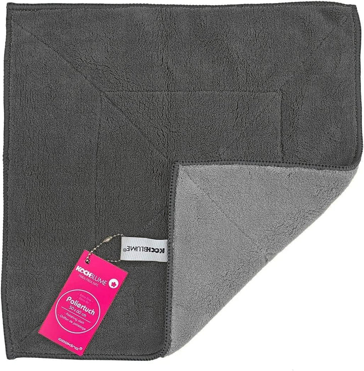 Kochblume Microfasertuch Farbmix Set 4-8-12er Set | Microfasertuch Putztuch 30 x 30cm | Aufnahmefähi
