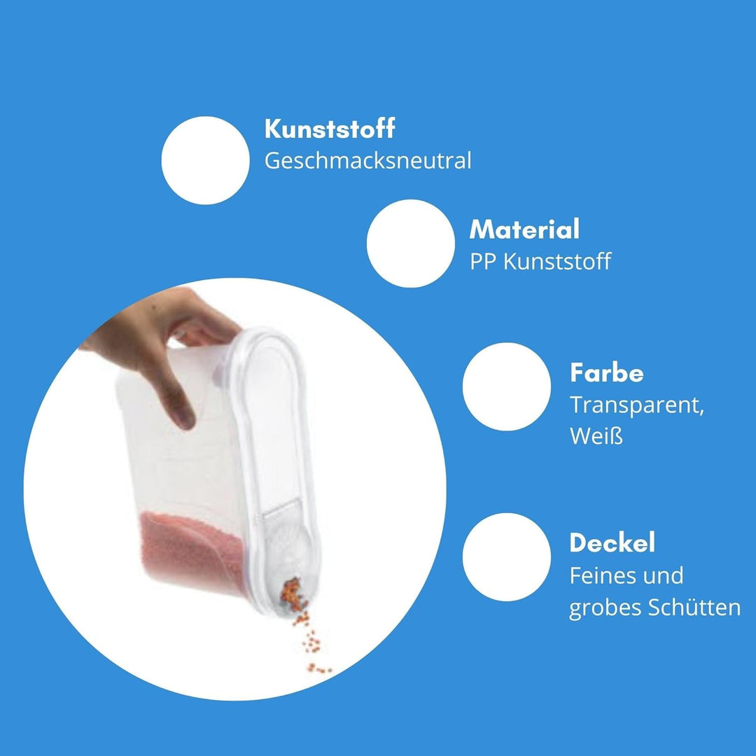 Novaliv Schüttdosen 12er SET Vorratsdose zum Streuen 2,4 Liter - Masse (LxBxH): 22 x 21 x 8,5 cm - D
