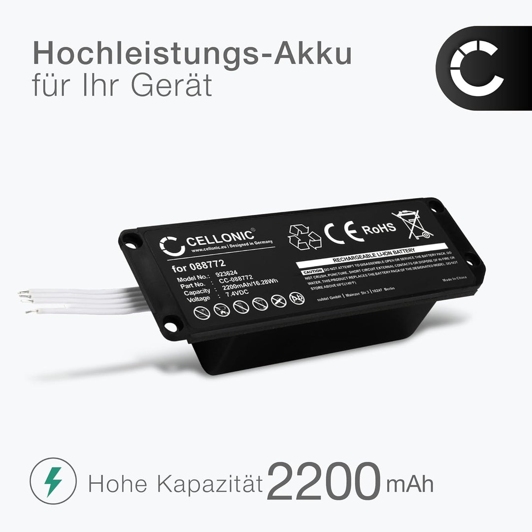 CELLONIC® Ersatzakku 088772,088789,088796 für Bose Soundlink Mini 2 Lautsprecher Musikbox Akku 2200m