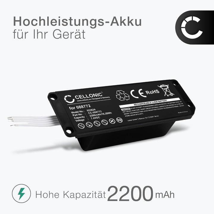 CELLONIC® Ersatzakku 088772,088789,088796 für Bose Soundlink Mini 2 Lautsprecher Musikbox Akku 2200m