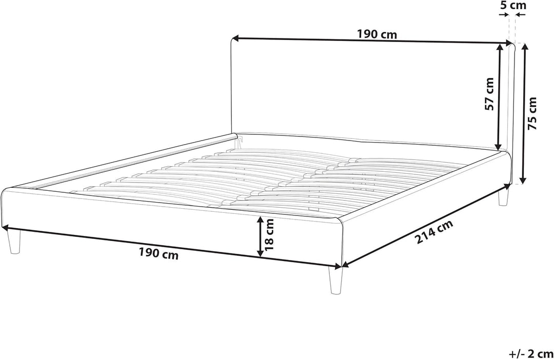 Abziehbarer Bezug für Bett FITOU Polsterbezug schwarz 180 x 200 cm