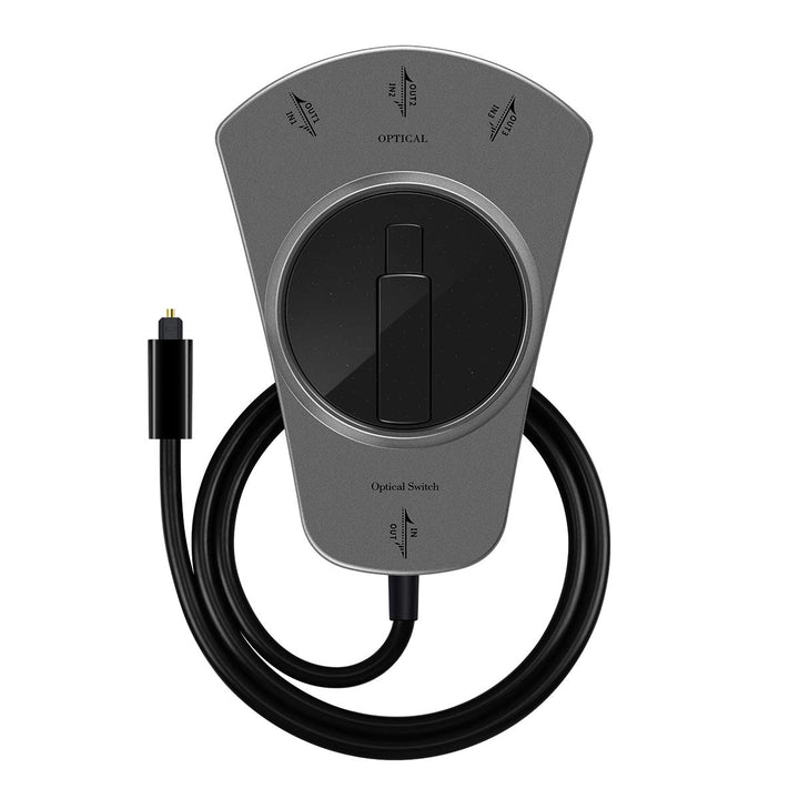 EMK Toslink Optischer Splitter 1x3, 3-Wege Digital Audio Verteiler mit Manuell Schalter, Kompatibel