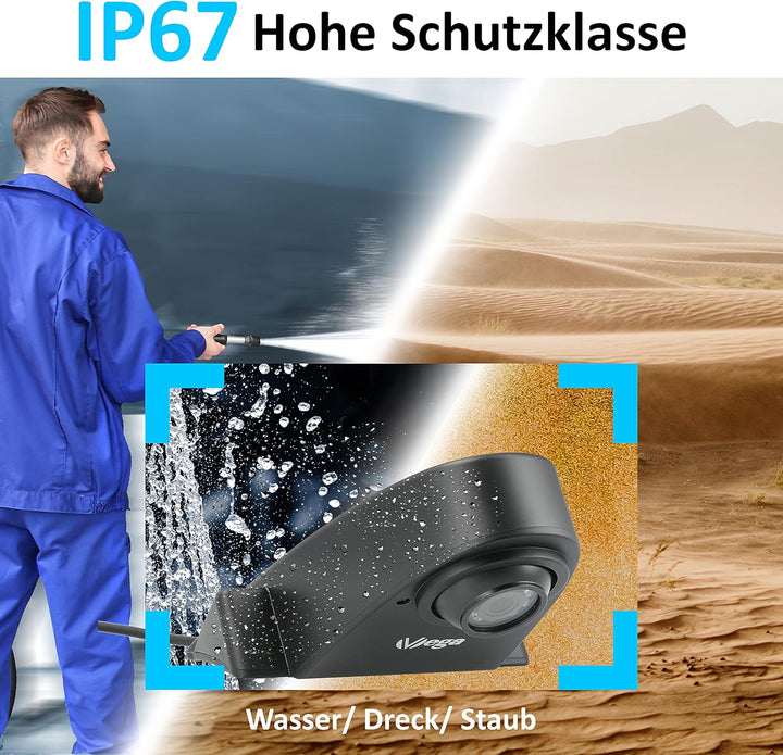 VSG24 Transporter Kugelkopf Rückfahrkamera, Sprinter Kamera inkl. Adapter Kabel, 600TV Auflösung, Na