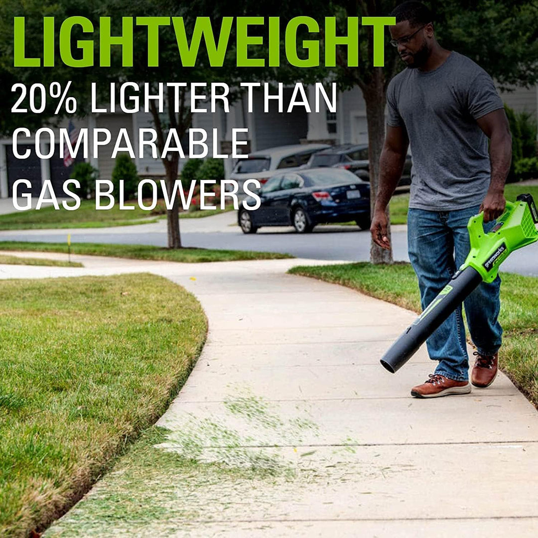 Greenworks Axial Akku Laubbläser (Li-Ion 24V 531m³/h Luftgeschwindigkeit，531m³/h Luftvolumen leistun