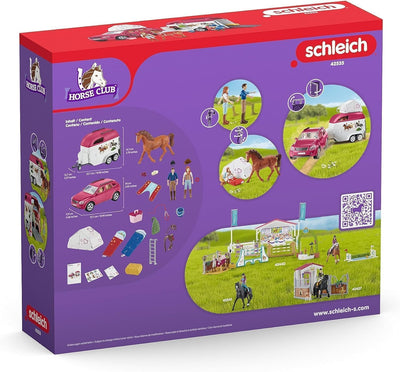 schleich 42535 Abenteuer mit Auto und Pferdeanhänger, für Kinder ab 5-12 Jahren, HORSE CLUB - Spiels