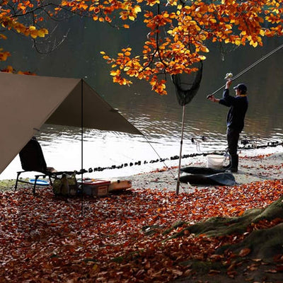 Zeltplane Tarp für Hängematte Regenschutz Sonnensegel für Ourdoor Camping Wasserdicht Anti-UV Brau 3