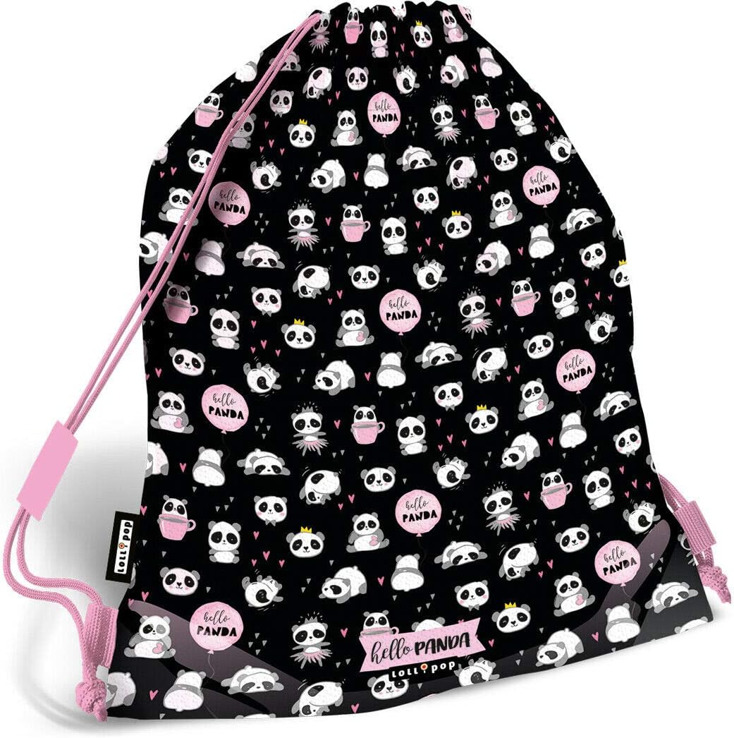 SCOOLSTAR Panda Schulranzen Mädchen 1 Klasse Tornister Schulrucksack Schultasche Set 3 teilig inkl.