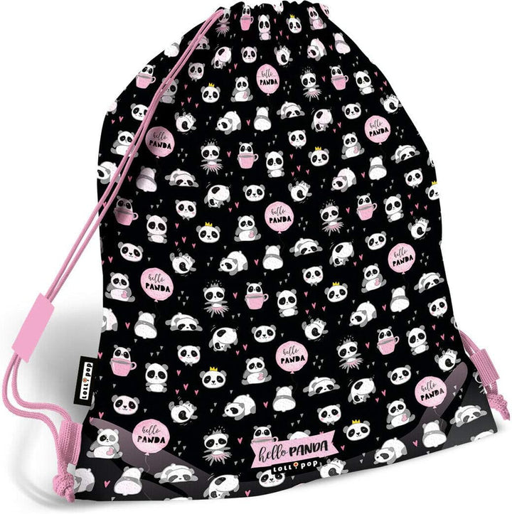 SCOOLSTAR Panda Schulranzen Mädchen 1 Klasse Tornister Schulrucksack Schultasche Set 3 teilig inkl.