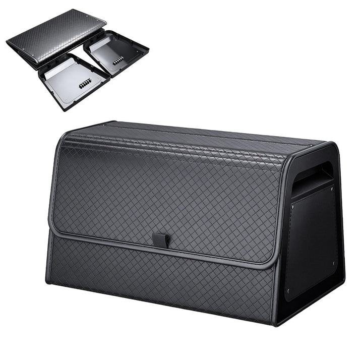 Auto Kofferraum Organizer Auto Tasche Kofferraum mit Deckel PU-Leder& PP-Wabenplatte mit Schrauben b