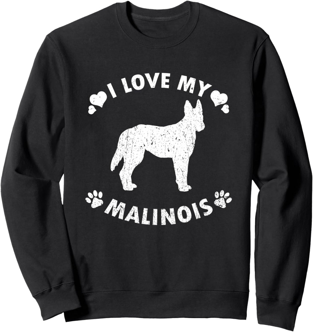 Malinois Hund Geschenke I Love My Malinois Sweatshirt